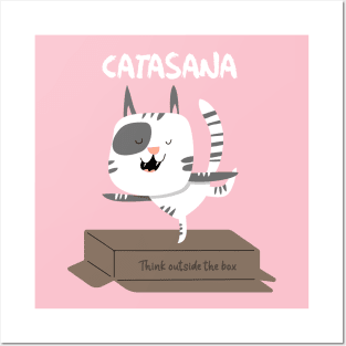 Yoga Cat / Yoga Lovers / Yoga Training T-shirt / Cute Cat Doing Yoga / Think Outside The Box Posters and Art